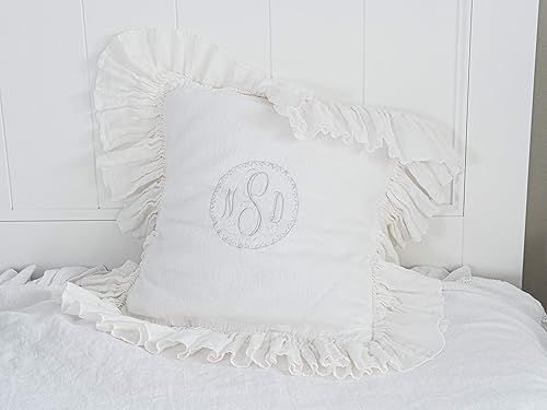 Amazon Com Monogrammed Vintage Font Shabby Chic Pillows Sham