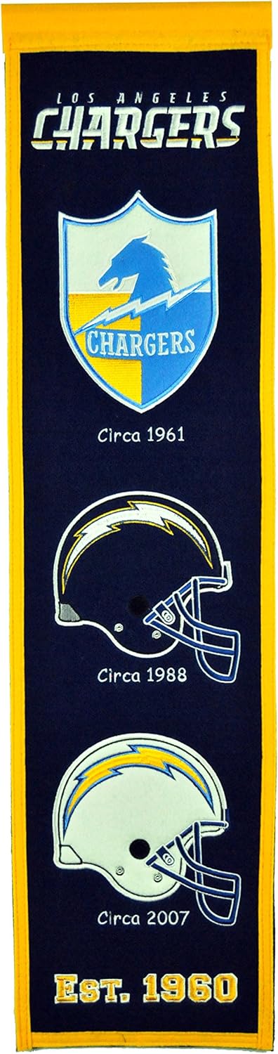 NFL Los Angeles Chargers Heritage Banner : Sports Fan Wall Banners : Sports & Outdoors