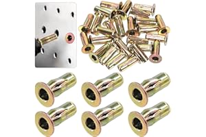 Tanstic 26Pcs M8 Multi-Grip Rivet Nut Kit, Zinc Plated Carbon Steel Rivet Nut Heavy Duty Nutsert Pre Bulbed Threaded Inserts 