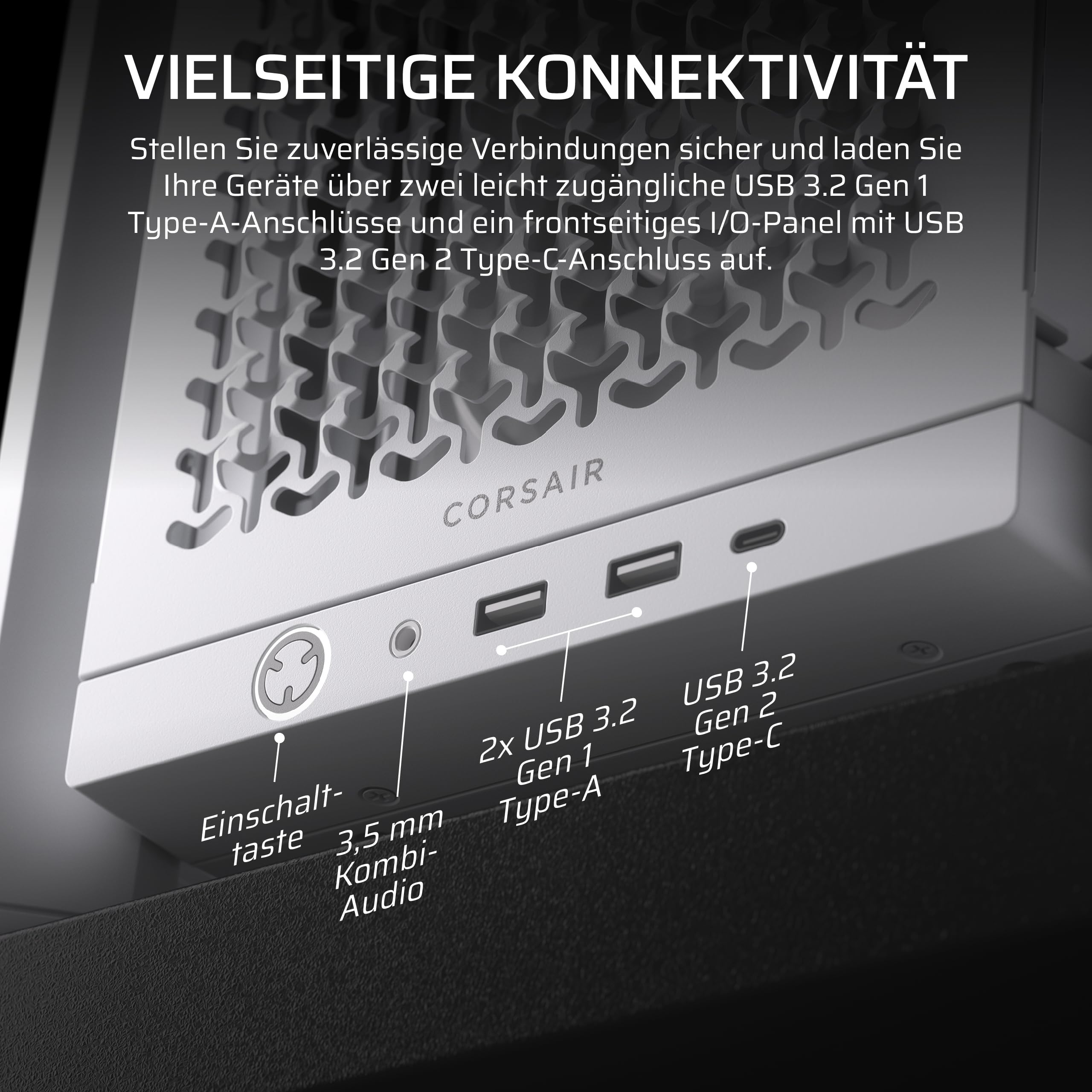 CORSAIR Frame 4000D RS Modulares Mid-Tower-PC-Gehäuse mit Hohem Luftstrom – 3X RS-Lüfter – InfiniRail-Lüfterhalterungssystem – ASUS BTF, MSI Project Zero und Gigabyte Project Stealth – Weiß 7