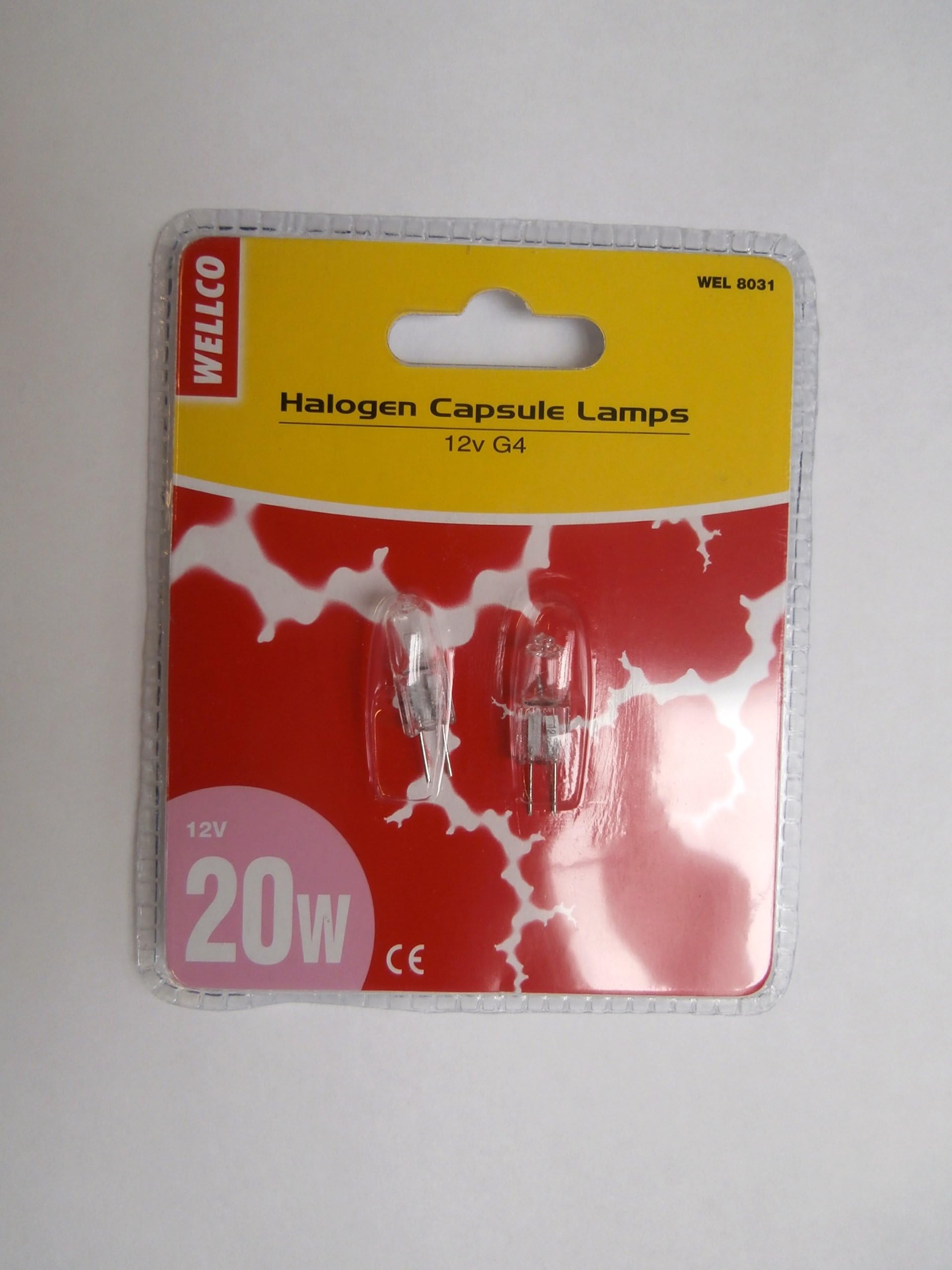 HQ 2 x 12v 20w G4 Clear Halogen Capsule Bulbs/Lamps