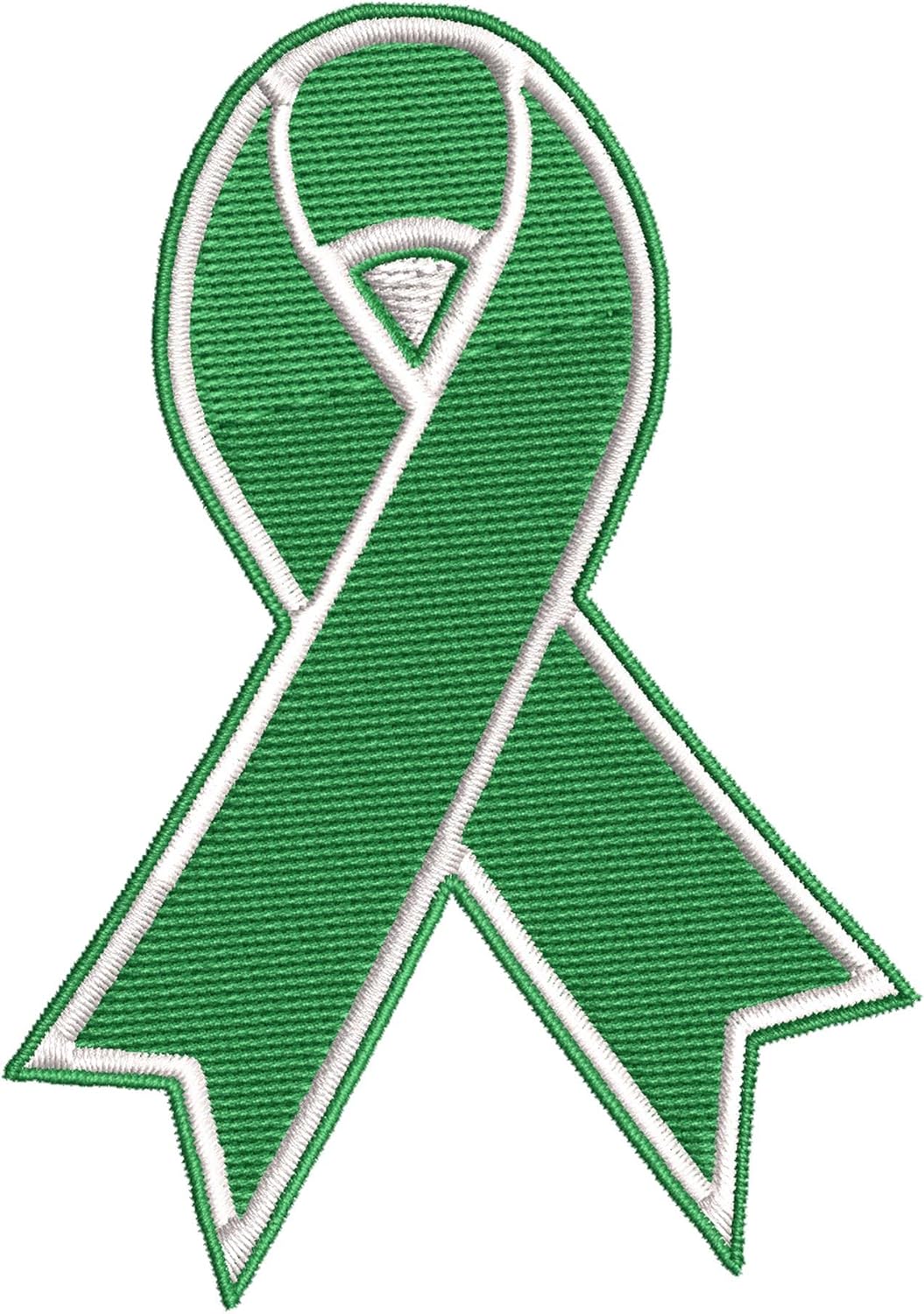 Mixed Media - Mental Health Awareness Support Green Ribbon Patch 3.5