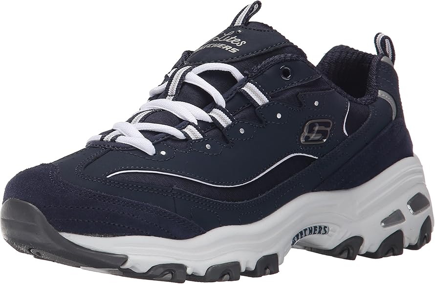 skechers d'lites navy
