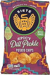 SIETE FAMILY FOODS Spicy Dill Pickle Potato Chips, 5.5 OZ