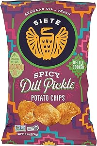 SIETE FAMILY FOODS Spicy Dill Pickle Potato Chips, 5.5 OZ