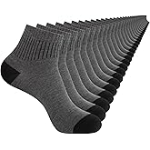 LITERRA 30 Pack Men & Women Ankle Socks - Bulk Athletic Unisex Quarter Breathable Thin Casual Basic Socks, Size 8-12/12-16