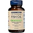 Wiley's Finest Wild Alaskan Fish Oil Easy Swallow Minis - Omega-3 Fish Oil Supplement for Adults and Kids - Double-Strength 630mg EPA and DHA Natural Supplement - 60 Mini Softgels (30 Servings)