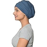 SAKUCHI Chemo Silky Soft Slouchy Snood Bamboo Cap Beanie for Women Cancer Hair Loss Turban Hat Chemo Headwear Women