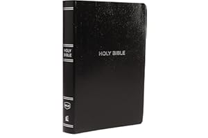 NKJV Holy Bible, Giant Print Center-Column Reference Bible, Black Leather-look, 72,000+ Cross References, Red Letter, Comfort Print: New King James Version