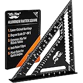 Mr. Pen- Rafter Square, 12 Inch, Black, Aluminum Alloy 12 Inch, Triangle Ruler for Roofing, Framing, Woodworking and Accurate