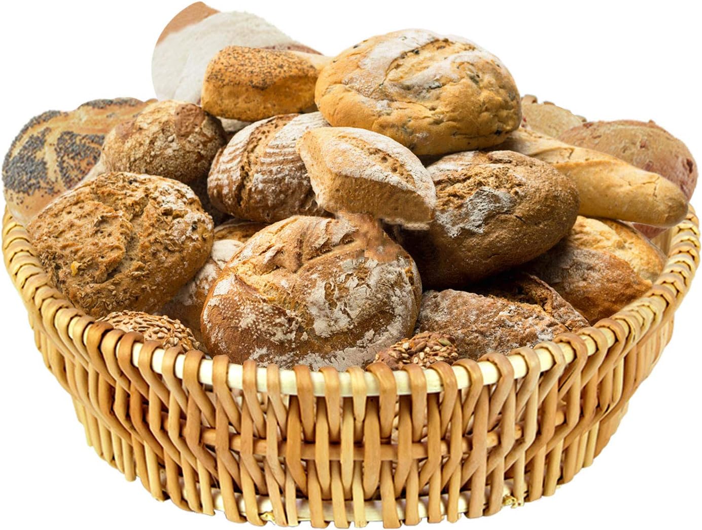 12 Wicker Basket Warmer and Bread Serving Basket for Homemade Sourdough