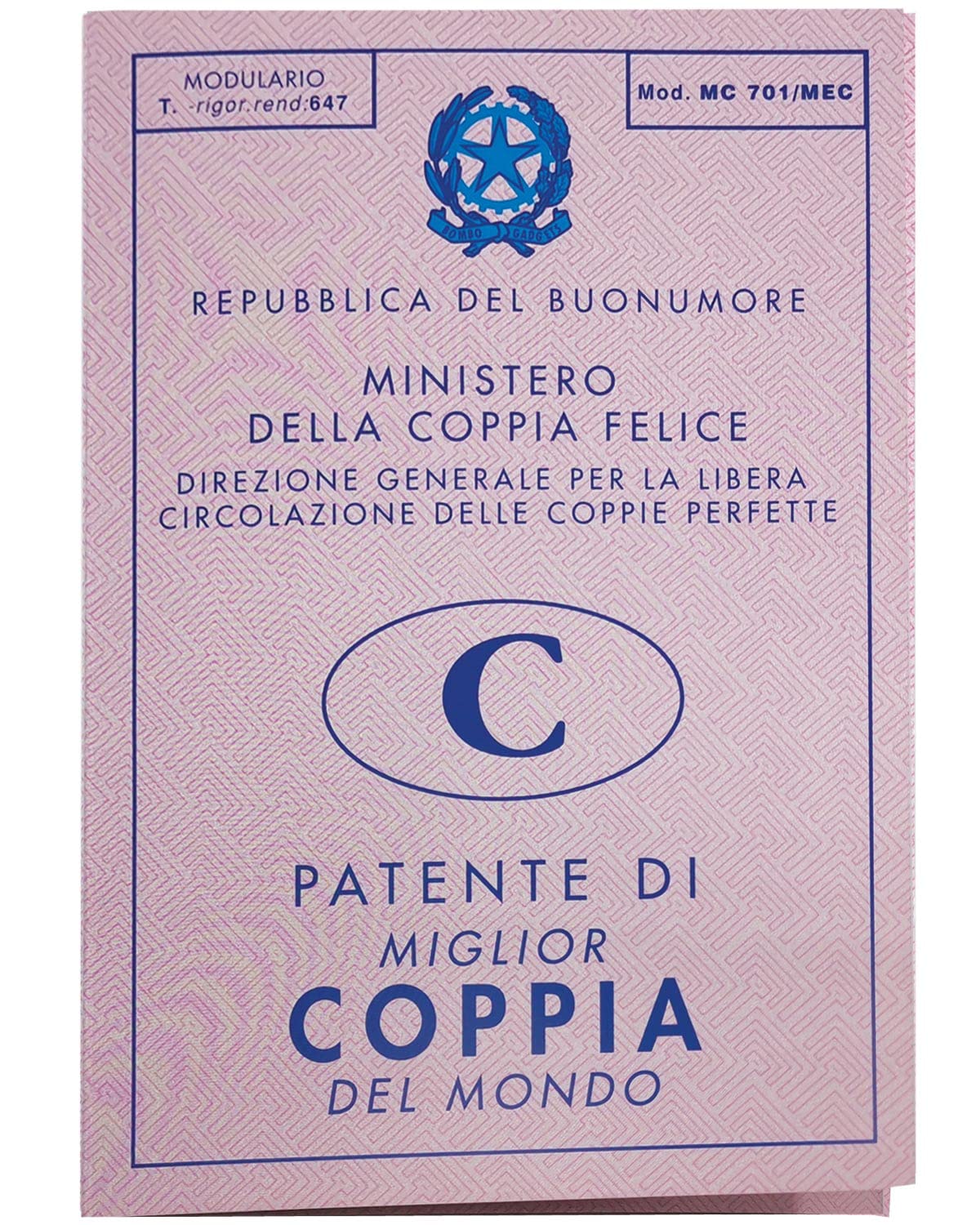 Bombo Greeting Card Wedding License Couple