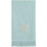 Avanti Linens - Fingertip Towel, Soft & Absorbent Cotton Towel, Coastal Inspired Bathroom Accessories (By the Sea Collection, Mineral)