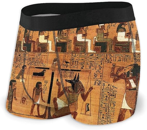 AUISS Mens Underwear Ancient Egypt Hieroglyphics Boys Boxer Briefs Trunks Comfortable Training