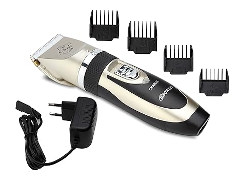 Supremery Tierhaarschneider Geräuscharme Haarschneidemaschine Haarschneider Schermaschine Hund und Katze Trimmer Haustier Wiederaufladbare Drahtlose