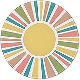 ZNGFON Retro Rainbow Colorful Sun Aesthetic Round Gaming Mouse Pad, Retro Rainbow Sunrise Sunset Round Mousepads for Desk Home Office Computers Laptop Accessories, Boho Office Supplies, 7.9x7.9 Inch