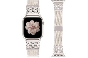 TOYOUTHS Braided Magnetic Band Compatible with Apple Watch Bands 38/40/41/42/44/45/46/49mm Women Men, Celtic Knot Stretchy Elastic Nylon Fabric Woven Strap for iWatch Series 11 10 9 8 7 6 5 4 SE/Ultra 3 2 1