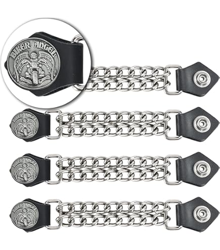 Motorcycle Vest Extenders Triple Steel Chain Made In USA 24 Snaps