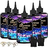 Bsrezn UV Resin, 500g Crystal Clear Resin UV Hard Type, Low Odor Self Leveling UV Light Resin for Craft Jewelry Making