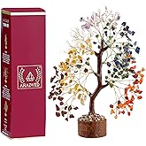 ARADVED 7 Chakra Crystal Tree of Life - Handmade Feng Shui Bonsai for Positive Energy & Spiritual Healing - Unique Gemstone Decor & Meditation Gifts for Women, Mom, Home & Office