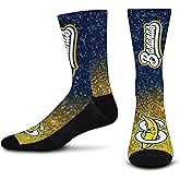 For Bare Feet SAVANNAH BANANAS Confetti Crew Sock Team Colors Medium