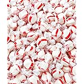 Peppermint Salt Water Taffy 1.5 lb Gourmet Chewy Candy Individually Wrapped | Fresh Cool Refreshing Sweet Spiced Red White Bulk Bag of Nostalgic Sweet Treats