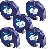 MarkField 5-Pack 12mm x 4m LetrTag Tape S0721610 White on Black 5 Rolls view 7