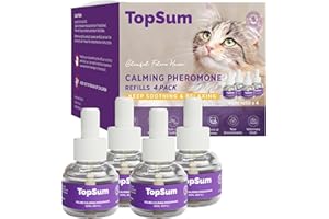 TopSum Cat Calming Diffuser Refills: 4 Pack Cat Pheromones Calming Diffuser Refill - Premium Cat Calming Diffuser Refill - Ca
