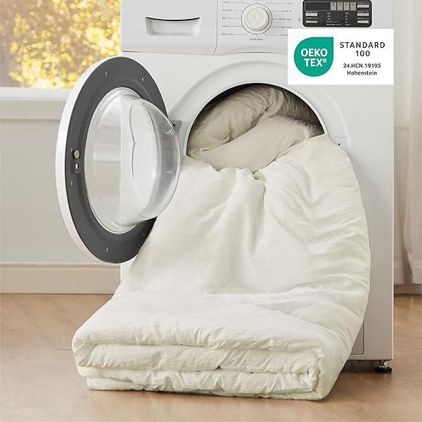 BEDSURE CALIFORNIA KING COMFORTER SET, IVORY SOFT PREWASHED BEDDING FOR ALL SEASONS, 3 PIECES GENTLESOFT™ BED SET, 1 LIGHTWEIGHT COMFORTER (104″X96″) AND 2 PILLOWCASES (20″X36″)