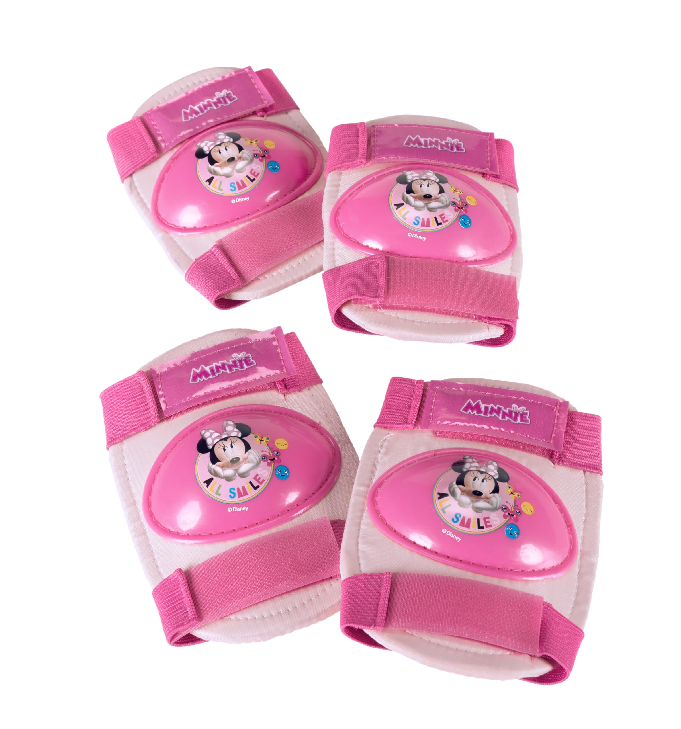 Minnie Mouse Junior Skates Includes Knee and Elbow Pads, Size Adjustable Design for Growing Feet