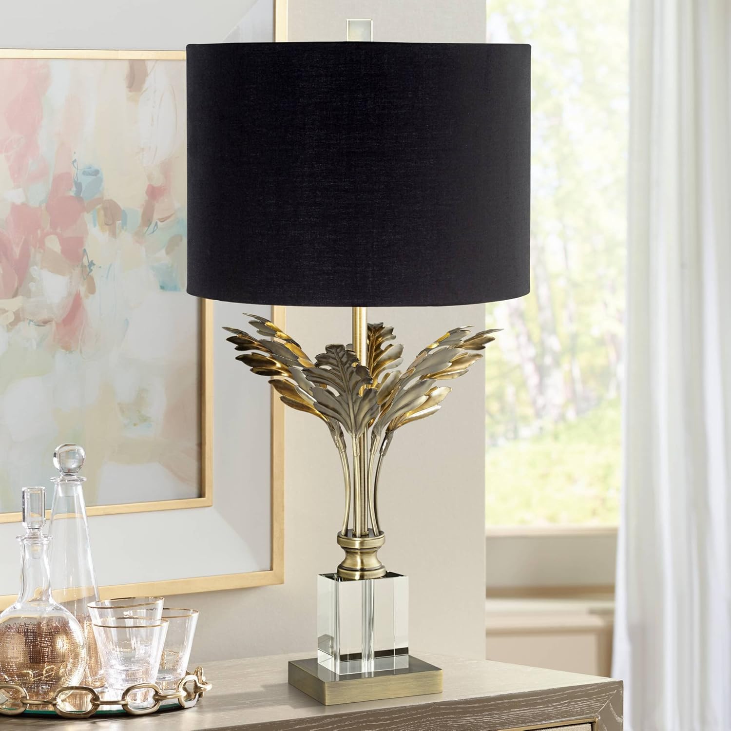 antique brass table lamps for living room