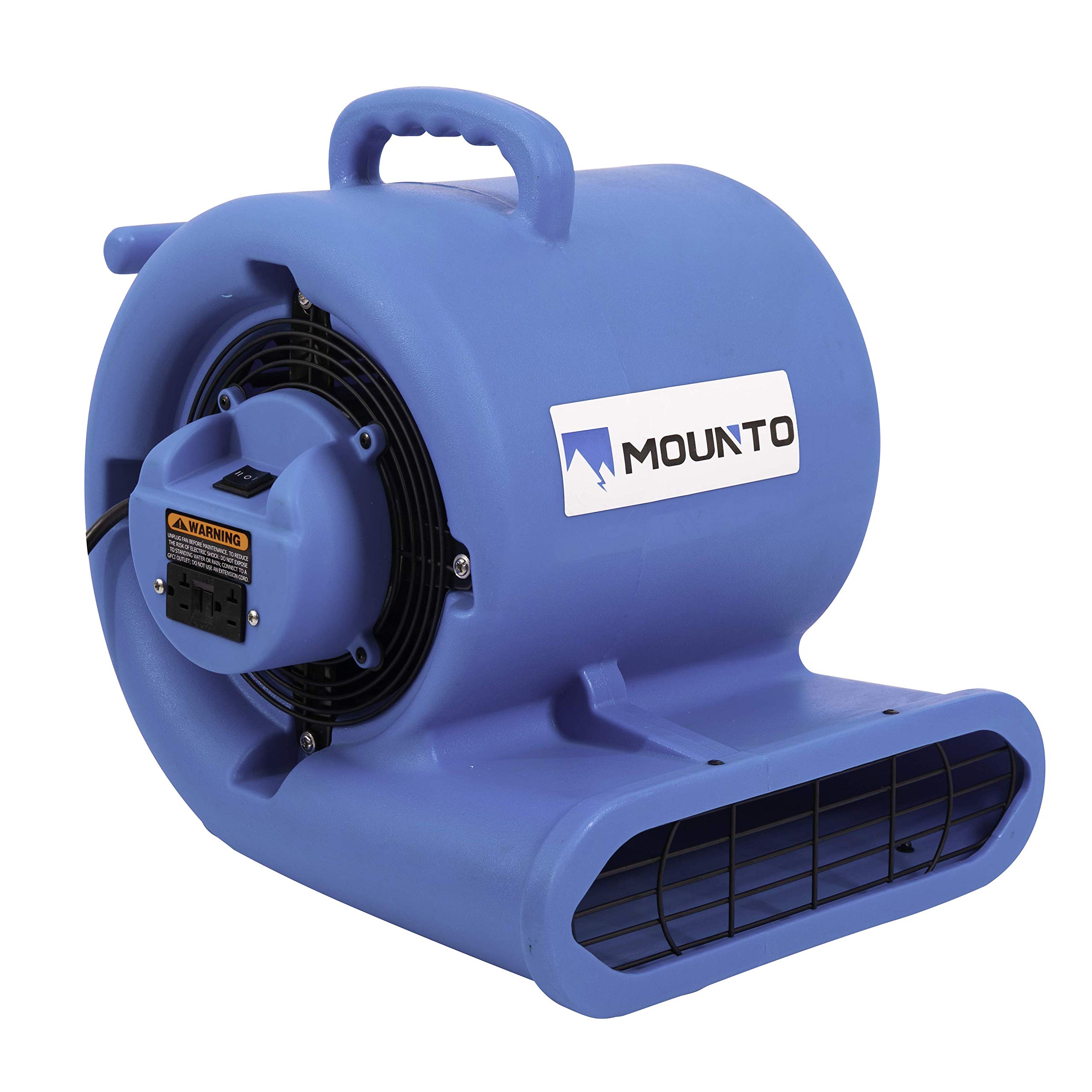MOUNTO 2Speed Air Mover Blower 1/3HP 2000+ CFM Flood Dryers with GFCI