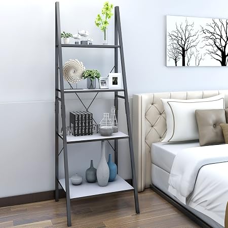 Lifewit Ladder Shelf Bookshelf 4 Tiers Bookcase Plant Stand Storage Shelf For Garden Storage Rack For Bathroom Living Room Metal Frame Amazon Co Uk Kitchen Home