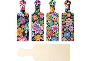 AIYUANZSH 4 Pcs Diamond Art Painting Tray Board for Adults, DIY Crystal Rhinestones Diamond Art Board for Dining Table, Dessert Display Indoor Kitchen Dining Table Decoration New Year Gift (Flower Pattern)