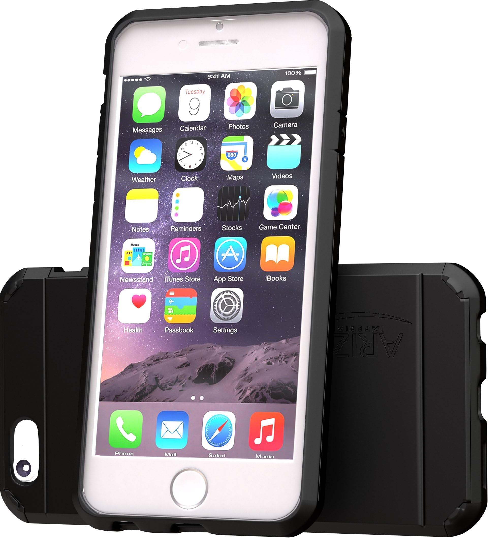 iPhone 6 Case, Ariza Imperial [Slim FIT Armor] Best Protective Hard Phone Cover for Men - Black