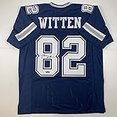 Facsimile Autographed Jason Witten Dallas Blue Reprint Laser Auto Football Jersey Size Men's XL