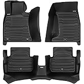TuxMat - for Kia Stinger AWD 2018-2023 Models - Custom Car Mats - Maximum Coverage, All Weather, Laser Measured - This Full Set Includes 1st and 2nd Rows