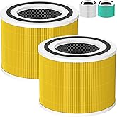 2 Pack 14 True HEPA Pet Care Replacement Filter Compatible with 240 Air Purifier, 3-in-1 True HEPA Filter Replacement with HP-14 Activated Carbon Filter, Yellow