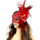 Storm Buy] Women Lady Girls Costume Venetian mask Feather Masquerade Mask Halloween Mardi Gras Cosplay Party Masque For Adult