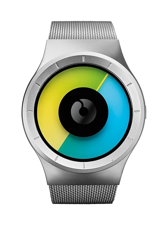 ZIIIRO Celeste Chrome Colored Unisex Uhr Edelstahl Meshband Uhr - designed in Germany