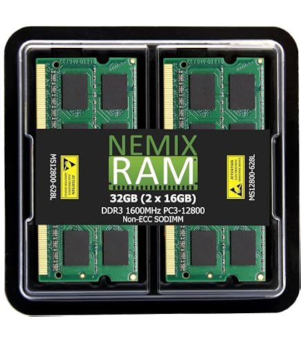 Crucial 32GB DDR3L メモリキット　激レア　非ECC Crucial 32GB Kit (16GBx2), 204-pin SODIMM, DDR3 PC3-12800, at
