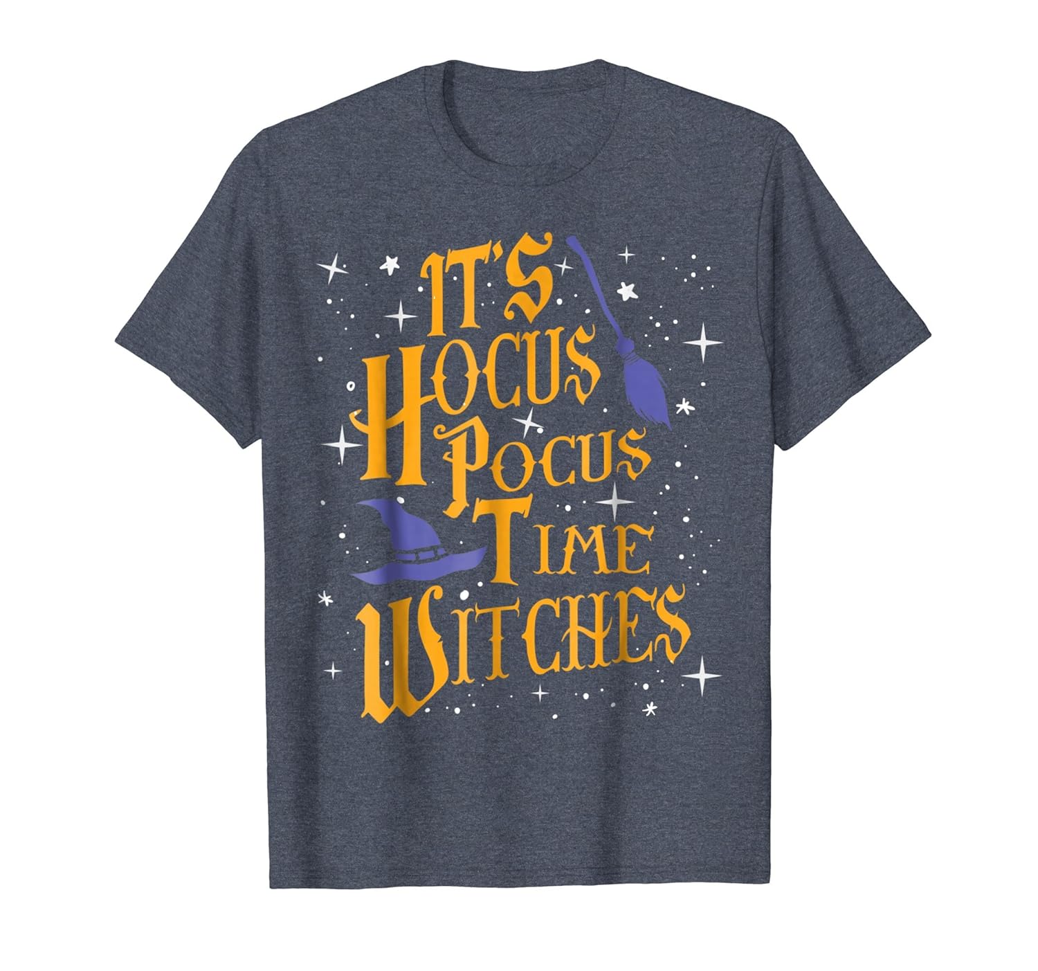 Halloween It's Hocus Pocus Time Witches Funny T-Shirt-ANZ
