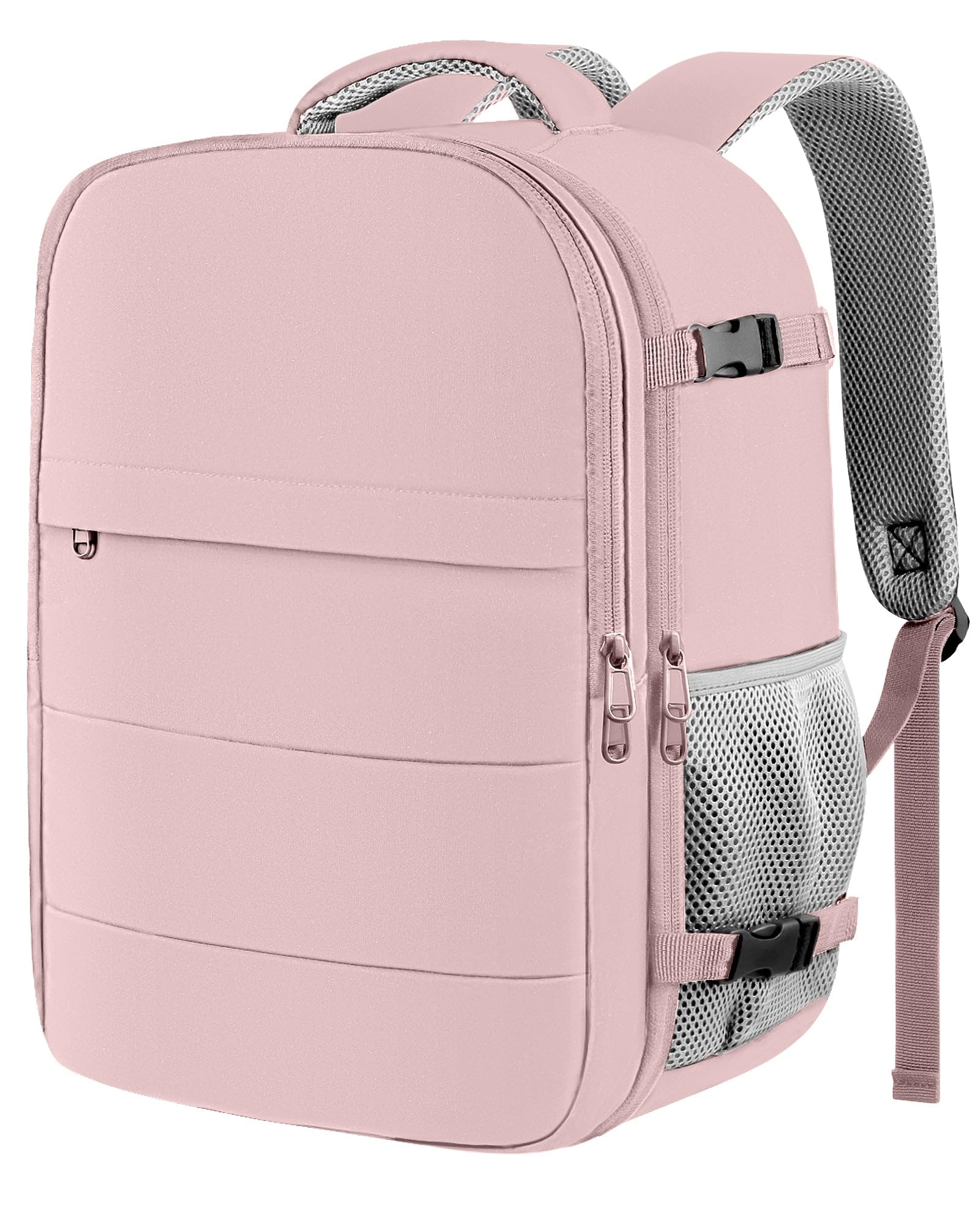Photo 1 of HOTOR Travel Backpack - Flight Approved Travel Bag for Men and Women, Carry on Luggage for 15.6" Laptop and Travel Essentials for Work, Business, Weekender, College 11.8"x7.9"x17.3" (Pink)