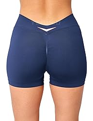 YEOREO Workout Scrunch Shorts Women V Back Gym Butt