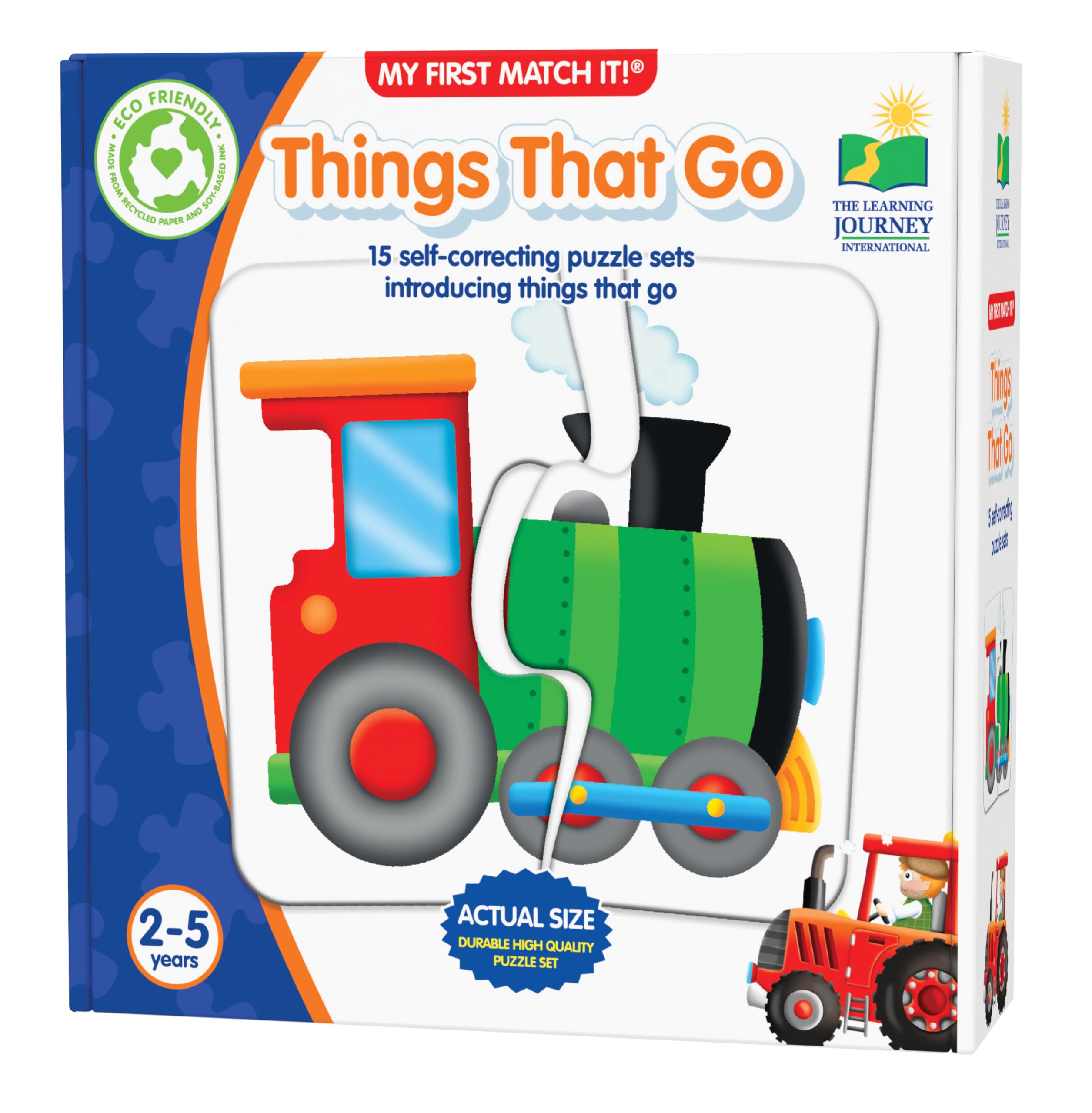 The Learning Journey My First Match It - Things That Go Puzzle For Kids - Helps Interactive Child Development, Problem-Solving and Motor Skills - 15 Self-Correcting Puzzle Sets - For 2+ Years — image 1