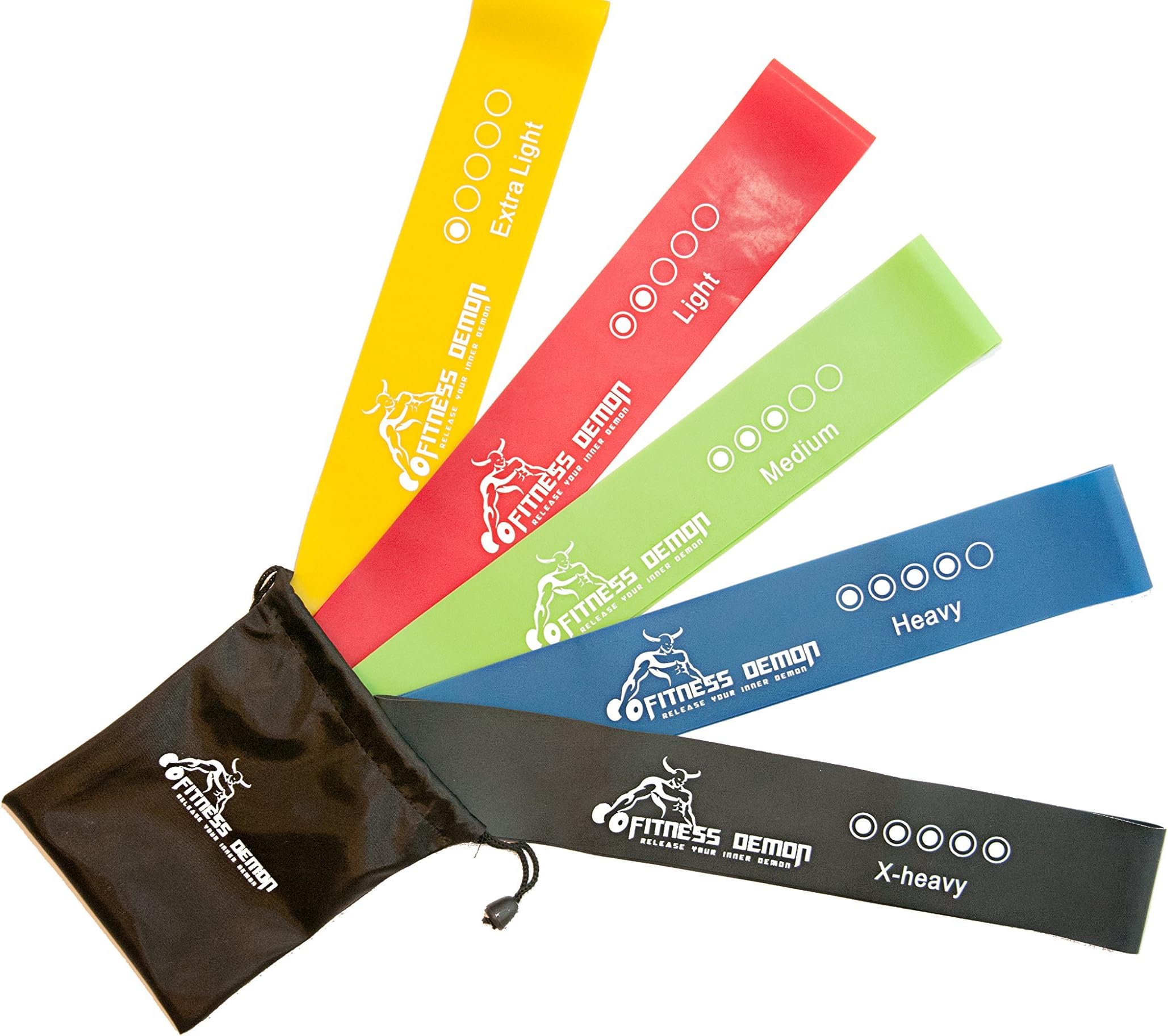 FIDELIS nv Resistance Bands Set | Best Exercise Bands - Premium Resistance Loop Bands for Legs and Butt - Ideal for Crossfit, Yoga, Fitness, Pilates, Physical Therapy, Fat Burning Exercises (ZFX-01)