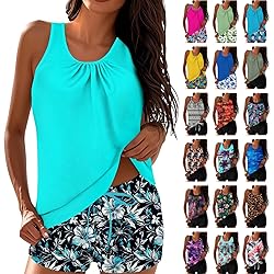 Tankini Swimsuits for Women Tummy Control Blouson