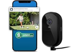 Arlo Essential Wired 2K Security Camera, Plug-in Powered, Person Recognition, Package Detection, Animated Preview, 6 Months o