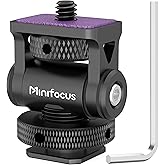 MINIFOCUS Camera Monitor Mount with Cold Shoe, 1/4" Screw for 5" & 7" Field Monitor, Swivel 360° and Tilt 160° Holder for Camera Phone Cage LED Video Light