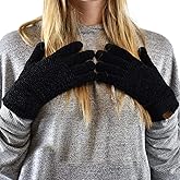 C.C Winter Warm Eco-Friendly Knit Chenille Touchscreen Texting Gloves
